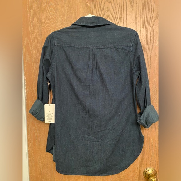 Dark Wash Jean Button-Down Shirt - Picture 2 of 4